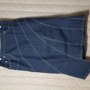 ASHLEY STEWART Denim A-line Maxi Plus Size Skirt 14W y2k